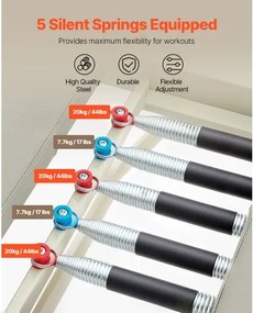 VEVOR Foldable Pilates Reformer Pilates Machine Home Gym Workout Equipment