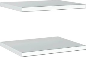 vidaXL Ράφια Τοίχου 2 τεμ. Ασημί 50x40 εκ. Ανοξείδωτο Ατσάλι