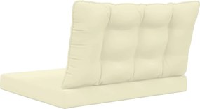 vidaXL Μαξιλάρι Καναπέ Εξωτερικού Χώρου 2 pcs Κρεμ Πολυεστέρας