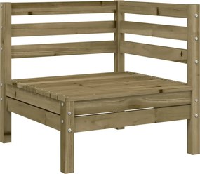 vidaXL Corner Sofa 2-θέσιο Solid Pine Wood Natural Impregnated Medium