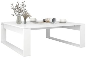 vidaXL Τραπεζάκι Σαλονιού Λευκό 100x100x35 εκ. Επεξ. Ξύλο