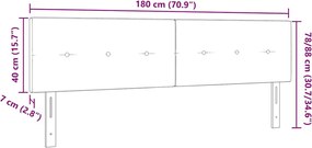 vidaXL Κεφαλάρι με κεφαλάρι Μπλε 180 cm Τεχνητό Δέρμα
