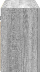 vidaXL Ντουλάπι τοίχου μπάνιου Γκρι Sonoma 100x25x40 cm
