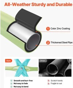 VEVOR Climbing Dome 10FT Geometric Dome Climber with Saucer Swing 1000LBS Loads