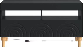 vidaXL Ντουλάπα LED Τηλεόρασης Μαύρο Επεξεργασμένο Ξύλο