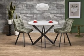 EDGAR 2 table, top - white marble, legs - black DIOMMI-60-29287