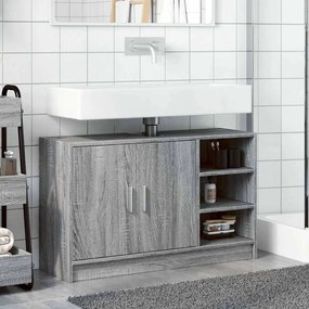 vidaXL Ντουλάπι Νιπτήρα Grey Sonoma 90x29x55 εκ. Επεξεργασμένο Ξύλο