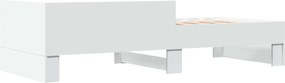 vidaXL Κρεβάτι με Κεφαλάρι Λευκό 80 x 200 cm Επεξεργασμένο Ξύλο
