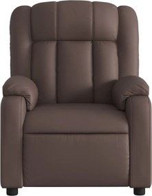 vidaXL Πολυθρόνα Μασάζ Ανακλινόμενη Καφέ από Συνθετικό Δέρμα