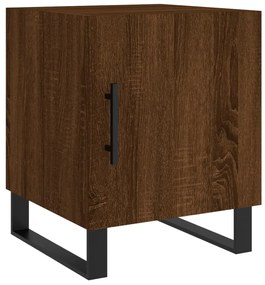 vidaXL Κομοδίνα 2 τεμ. Καφέ Δρυς 40 x 40 x 50 εκ. από Επεξεργ. Ξύλο