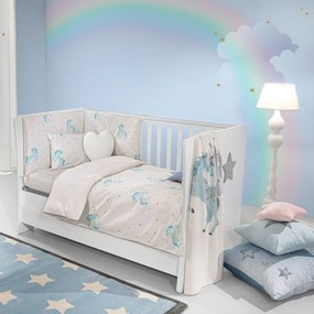 Σεντόνια Βρεφικά Pinto (Σετ 3τμχ) Aqua Saint Clair Κούνιας 115x170cm 100% Cotton