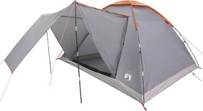 vidaXL Σκηνή Camping 6 ατόμων Γκρι και Πορτοκαλί