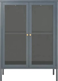 vidaXL Μπουφές Ανθρακί 75 x 35 x 105 εκ. από Ατσάλι και Γυαλί