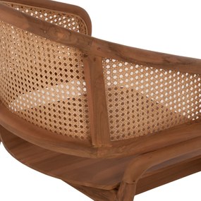 ΠΟΛΥΘΡΟΝΑ ΜΑΣΙΦ ΞΥΛΟ ΤEAK &amp; RATTAN ΠΛΑΤΗ ΦΥΣΙΚΟ 57x62x83Υεκ.HM9402.01 (1 Τεμμάχια)