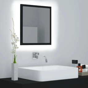 Καθρέφτης Μπάνιου με LED Μαύρος 40 x 8,5 x 37 εκ. Ακρυλικός