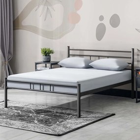 Κρεβάτι K70 (Για Στρώμα 160x200cm) 319HBV1112 160x200x95cm Black Διπλό