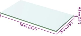 vidaXL Ράφι Πάνελ Διάφανο 50 x 20 εκ. Γυάλινο