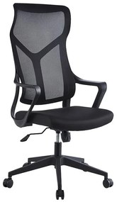 Manager office chair Flexibility with fabric mesh in black colour 53x50x130 εκ.