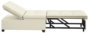 vidaXL Καναπές-Κρεβάτι Κρεμ 67 x 194 x 38 εκ Βελούδο