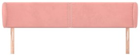 vidaXL Κεφαλάρι με Πτερύγια Ροζ 183x23x78/88 εκ. Βελούδινο