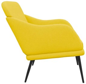 vidaXL Πάγκος Ανοιχτό Κίτρινο 110x76x80 εκ. Υφασμάτινος