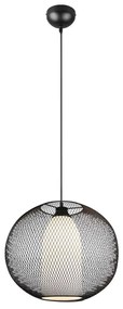 Φωτιστικό Οροφής Filo 313900132 1xE27 60W Φ40cm 150cm Black-White Trio Lighting Μέταλλο,Γυαλί