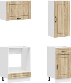 vidaXL Μονάδα κουζίνας PORTO 8 pcs Sonoma Δρυς Επεξεργασμένο Ξύλο