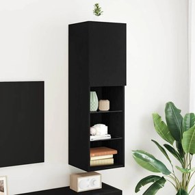 vidaXL Ντουλάπι TV Μαύρο 30.5 x 30 x 102 εκ Επεξεργασμένο ξύλο