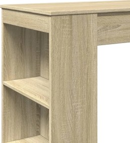 vidaXL Τραπέζι Μπαρ με Ράγες Sonoma Δρυς 95x47x103,5 εκ Επεξεργ. Ξύλο