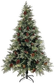 vidaXL Χριστ. Δέντρο Προφωτ. Πράσινο&Άσπρο 150εκ. Κουκουνάρια PVC&PE