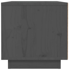 vidaXL Κομοδίνα 2 τεμ. Γκρι 40x34x35 εκ. από Μασίφ Ξύλο Πεύκου
