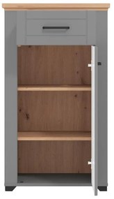 Έπιπλο Εισόδου Valencia Γκρί Γραφίτης - Artisan Oak - Γκρί Μάτ 60,5x41x105 εκ. 60.5x41x105 εκ.