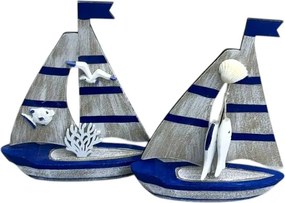 Διακοσμητικό Souvenir Καραβάκι - Σετ 2 τεμάχια - L2026-28AB - 125560