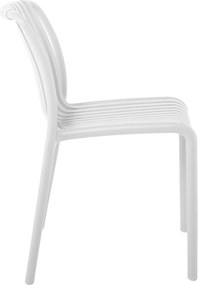 MODA Καρέκλα-Pro Στοιβαζόμενη PP - UV Protection, Απόχρωση Άσπρο   1τμχ