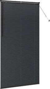 vidaXL Βενετσιάνικες Ρόδες Μαύρο 220 x 110 cm Αλουμίνιο