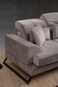 Corner Sofa Frido Left (Chl+3R) - Light Grey Light Grey