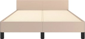 vidaXL Πλαίσιο Κρεβατιού χωρίς στρώμα Καπουτσίνο 120x190εκ.Συνθ. Δέρμα