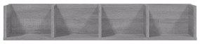 Ραφιέρα Τοίχου για CD Γκρι Sonoma 100x18x18 εκ. Επεξεργ. Ξύλο - Γκρι