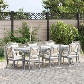 vidaXL Σαφής μουσαμάς με οπές 2x4 m PVC