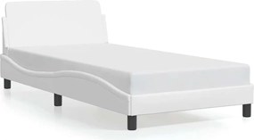 vidaXL Σκελετός Κρεβατιού Dover Λευκό 100x203εκ.Συνθετικό Δέρμα