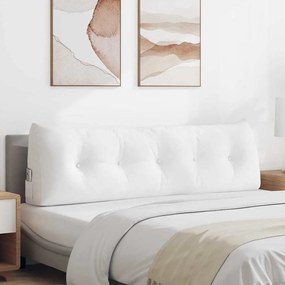 vidaXL Μαξιλάρι Πλάτης Λευκό 160 x 24 x 50 εκ ύφασμα