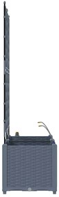 vidaXL Ζαρντινιέρες κήπου Ανοιχτό γκρι 80 x 40 x 142 cm Ατσάλι