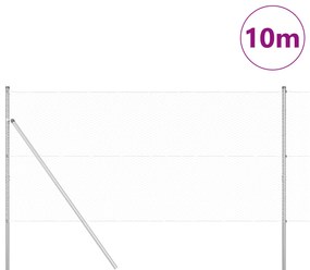 vidaXL Φράκτης 1.4x10 μ Γαλβανισμένο Ατσάλι