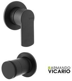 Armando Vicario GLAM Μίκτης εντοιχισμού &amp; La Torre εκτροπέας περιστροφικός 3 εξόδων Black Matt