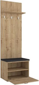 Έπιπλο εισόδου Track Megapap χρώμα sapphire oak 60x38,2x190εκ.