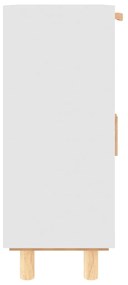 vidaXL Ντουλάπι Λευκό 60 x 30 x 75 εκ. Μασίφ Πεύκο &amp; Φυσικό Ρατάν