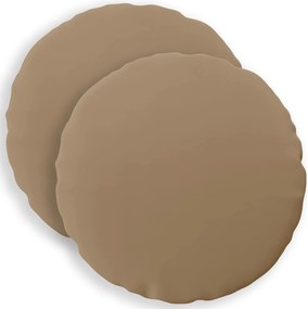 vidaXL Κάλυμμα Μαξιλαριού 2 τμχ. HEERLEN Taupe Ø 40 cm Πολυεστέρας