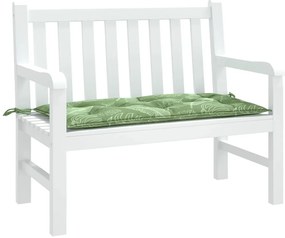 vidaXL Μαξιλάρι Πάγκου Κήπου Σχέδιο Φύλλων 110 x 50 x 7 εκ. Υφασμάτινο