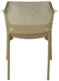 Πολυθρόνα Oviez pakoworld pp σε cappuccino απόχρωση 59x58x79εκ