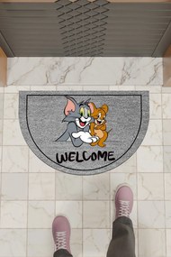Stewehome μοντέρνο ψηφιακό χαλάκι εισόδου με σχέδιο τομ και τζέρι Γκρι
